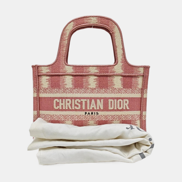 Authenticated pre-owned  Book Tote Mini Fabric Pink - Tote Bag at Looply