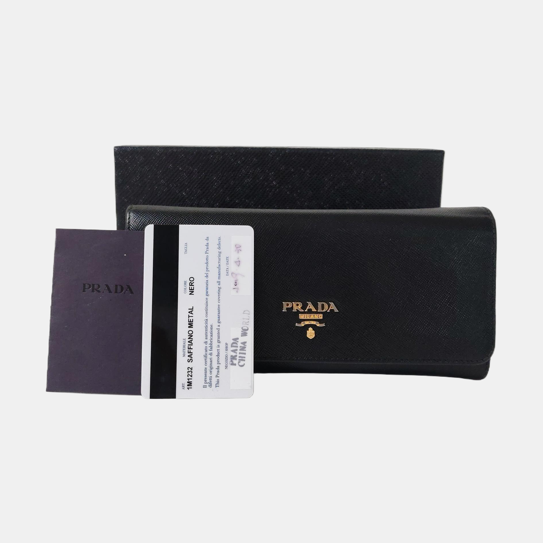 Saffiano Calfskin Wallet Black