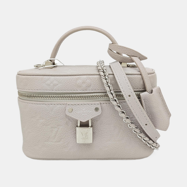 Vanity Chain Pouch Mini Monogram Calfskin Gray