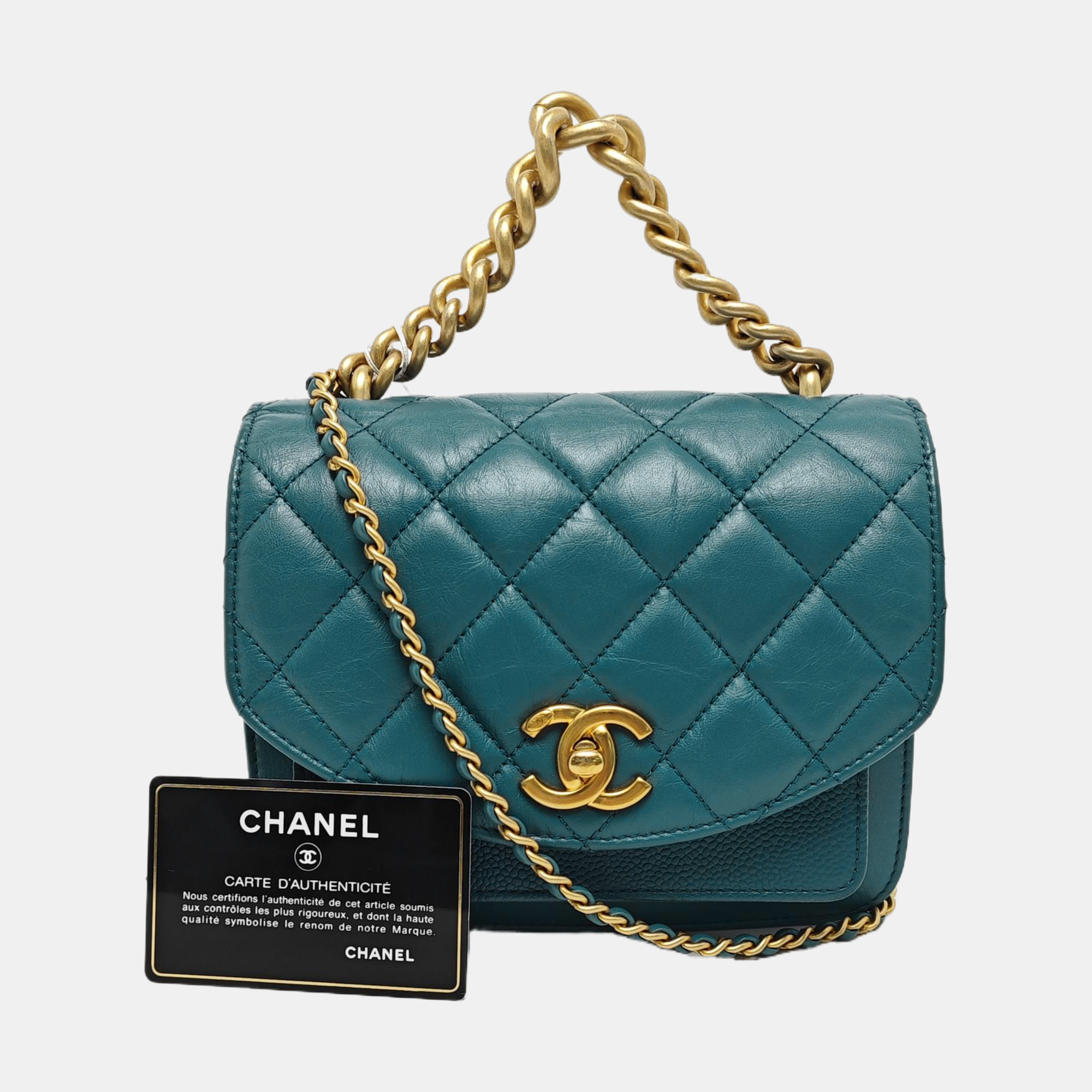 Quilted Calfskin Blue