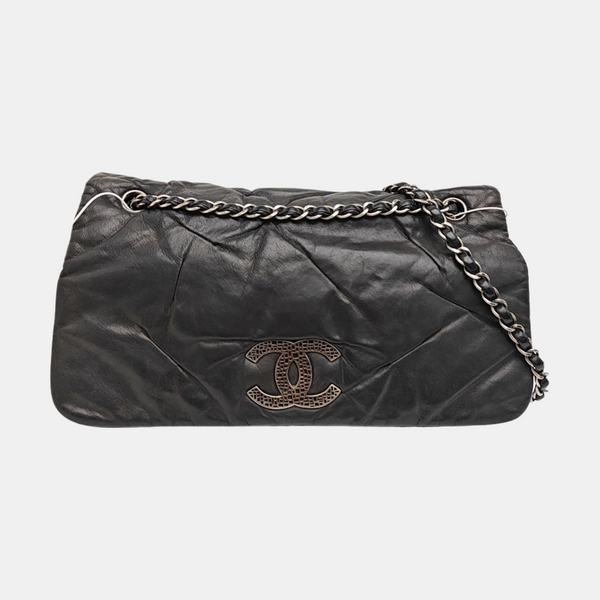 Calfskin Shoulder Bag Black