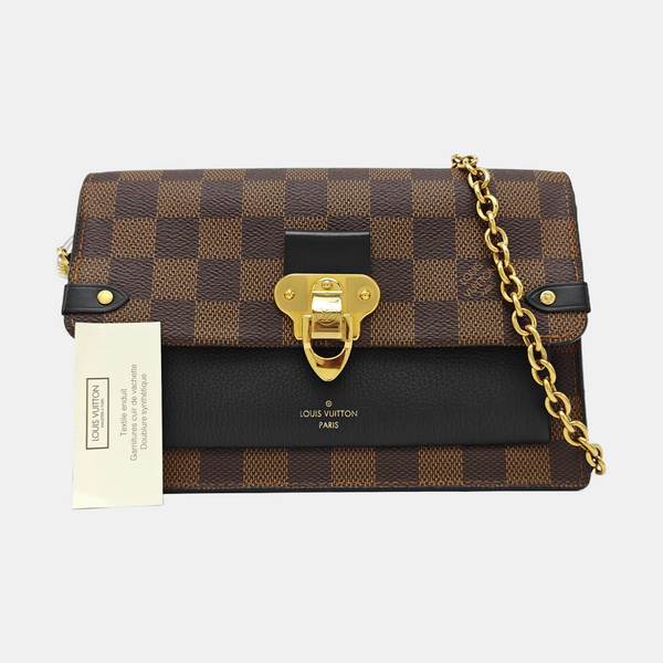 VAVIN Damier Ebene Coated Canvas Brown