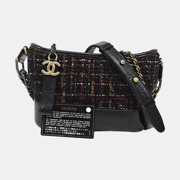 GABRIELLE Small Quilted Wool Black