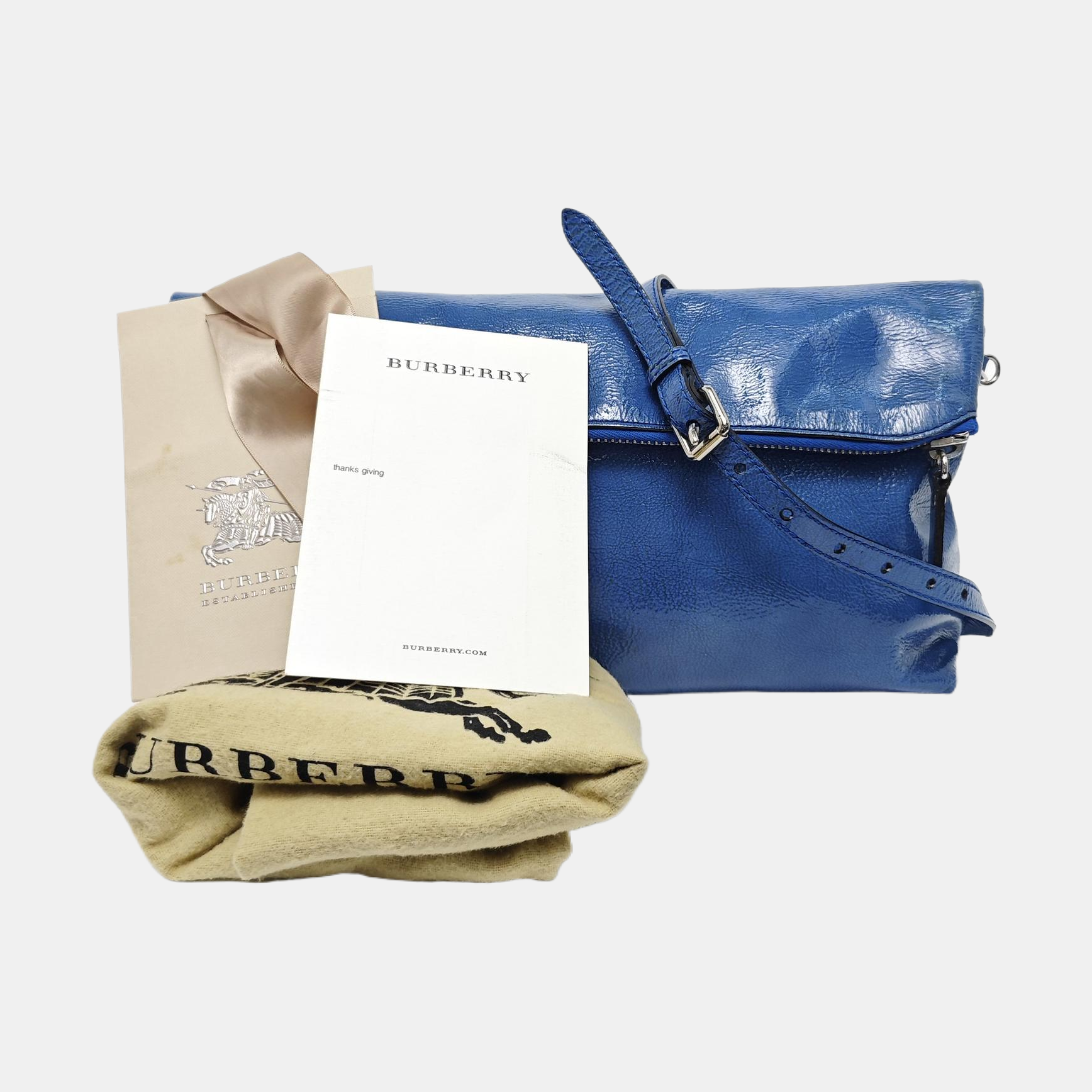 Calfskin Shoulder Bag Blue