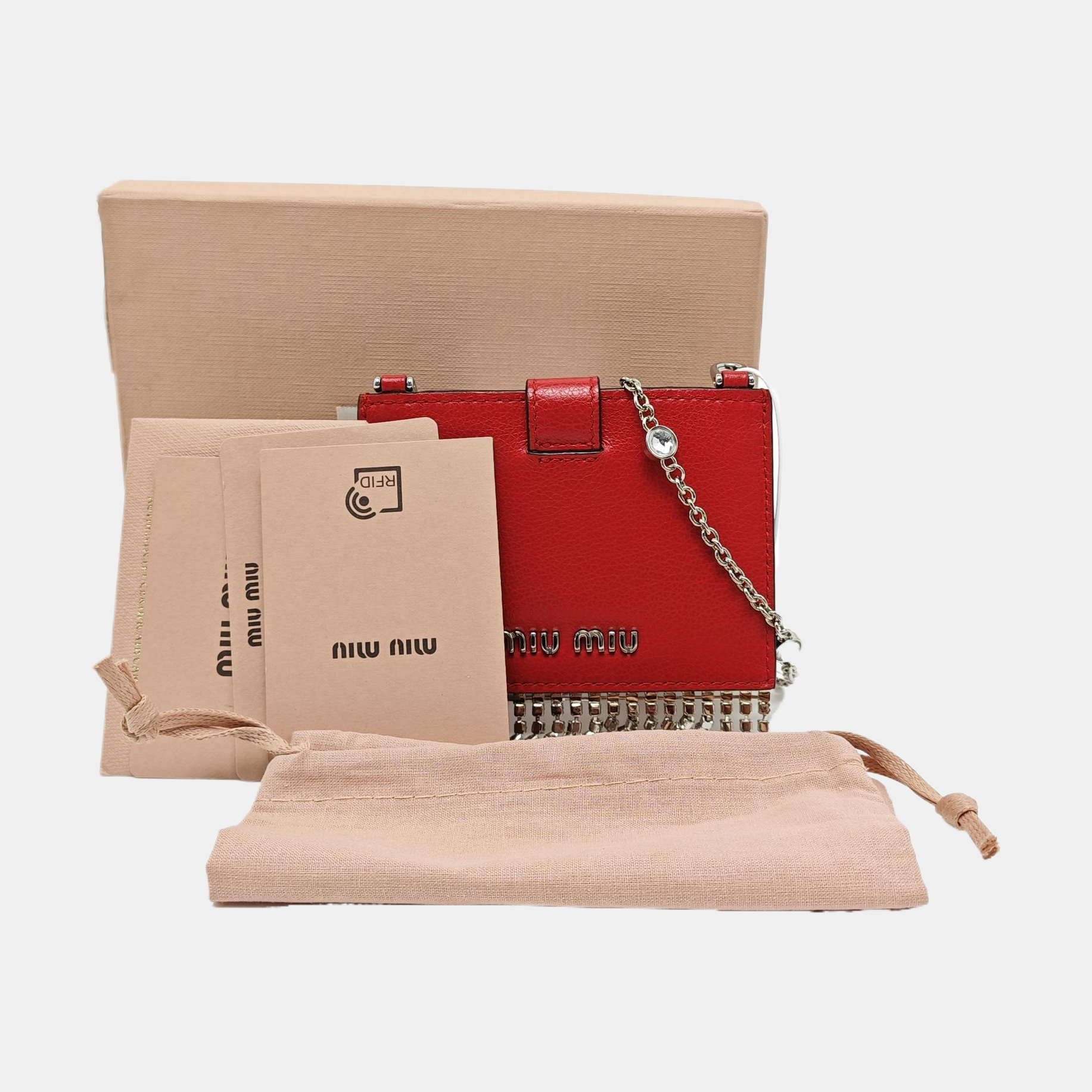Fringed Calfskin Red