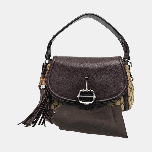 Monogram Canvas Top Handle Bag Beige