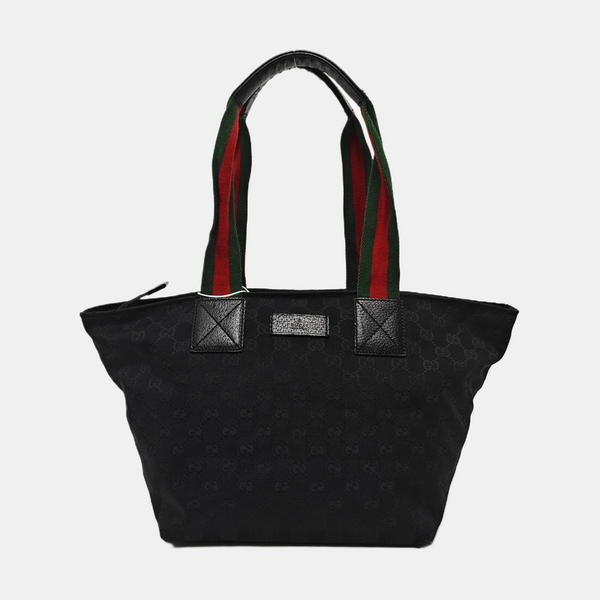Monogram Canvas Tote Bag Black