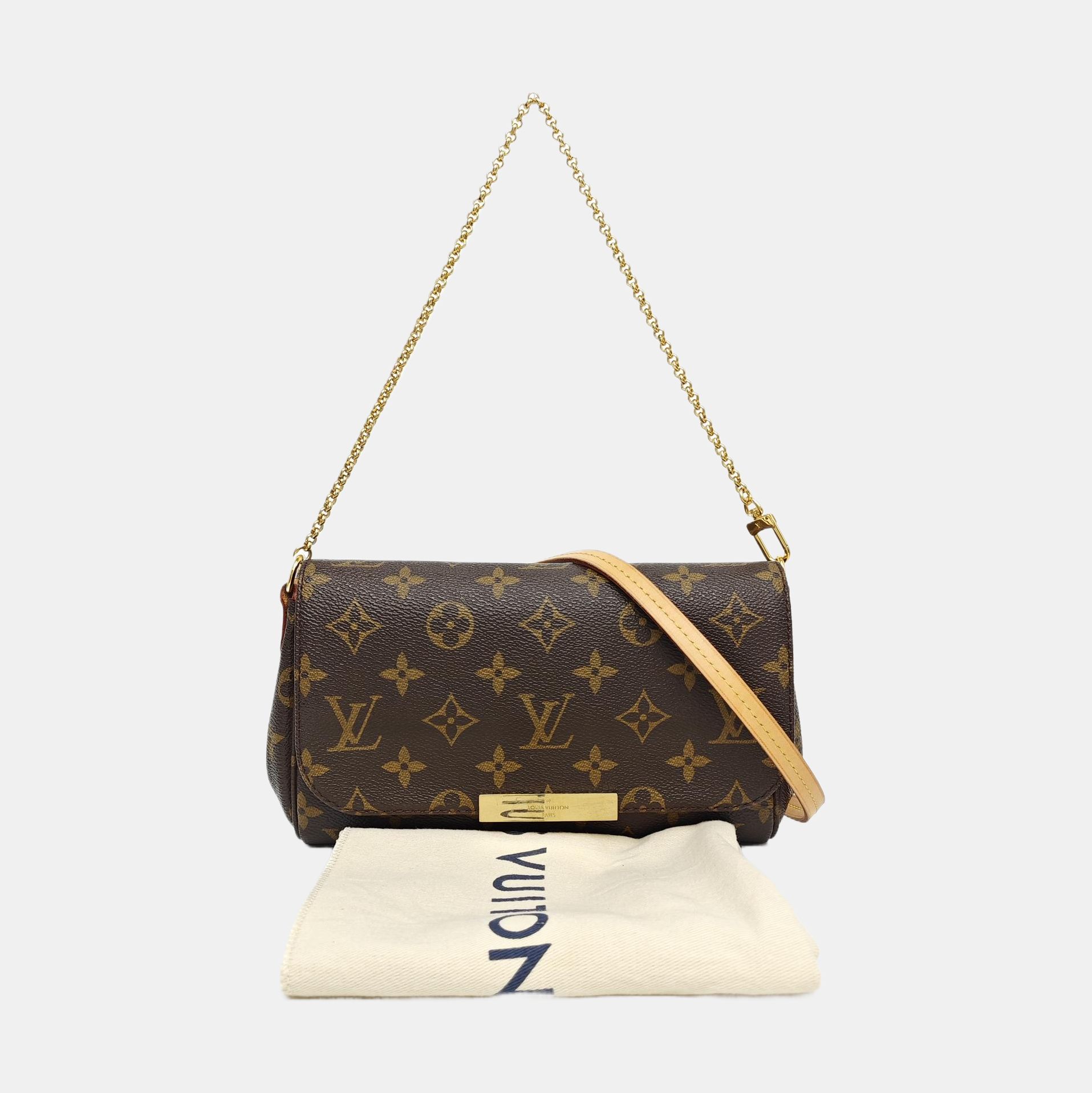 FAVORITE PM Monogram Coated Canvas Brown