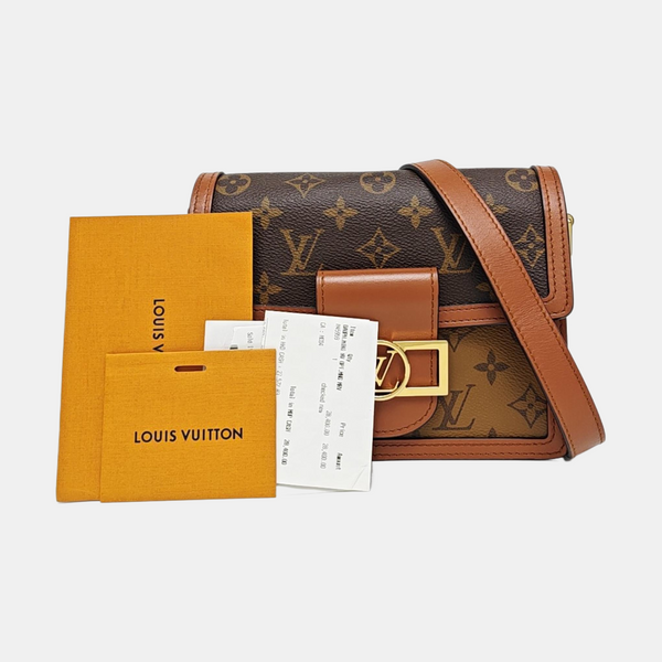 DAUPHINE Mini Monogram Coated Canvas Brown