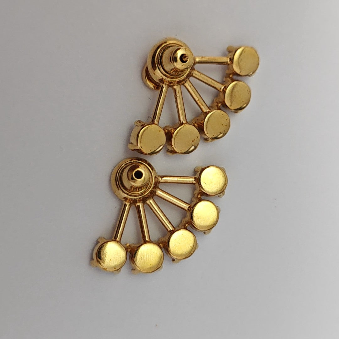 Petit CD Metal Gold Stud Earrings