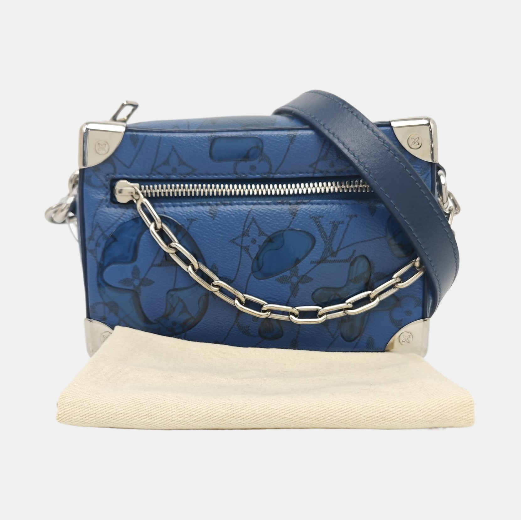 SOFT TRUNK Mini Monogram Coated Canvas Blue