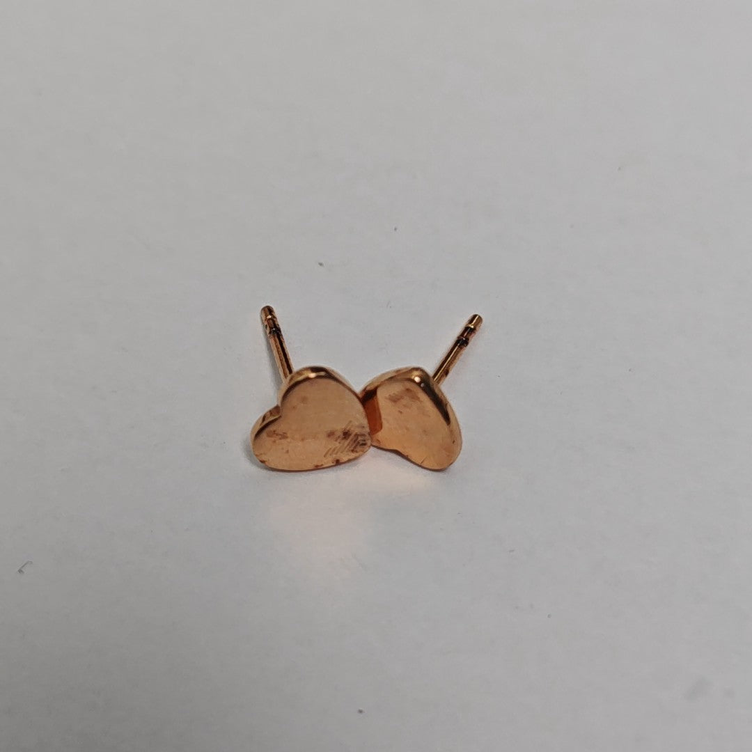 925 Sterling Silver Rose Gold Stud Earrings