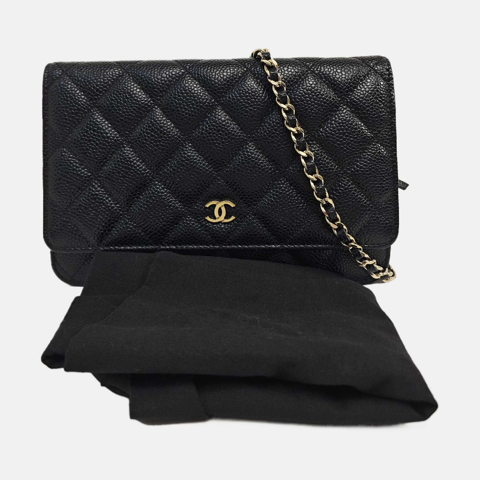 WOC Quilted Grained Calfskin Black