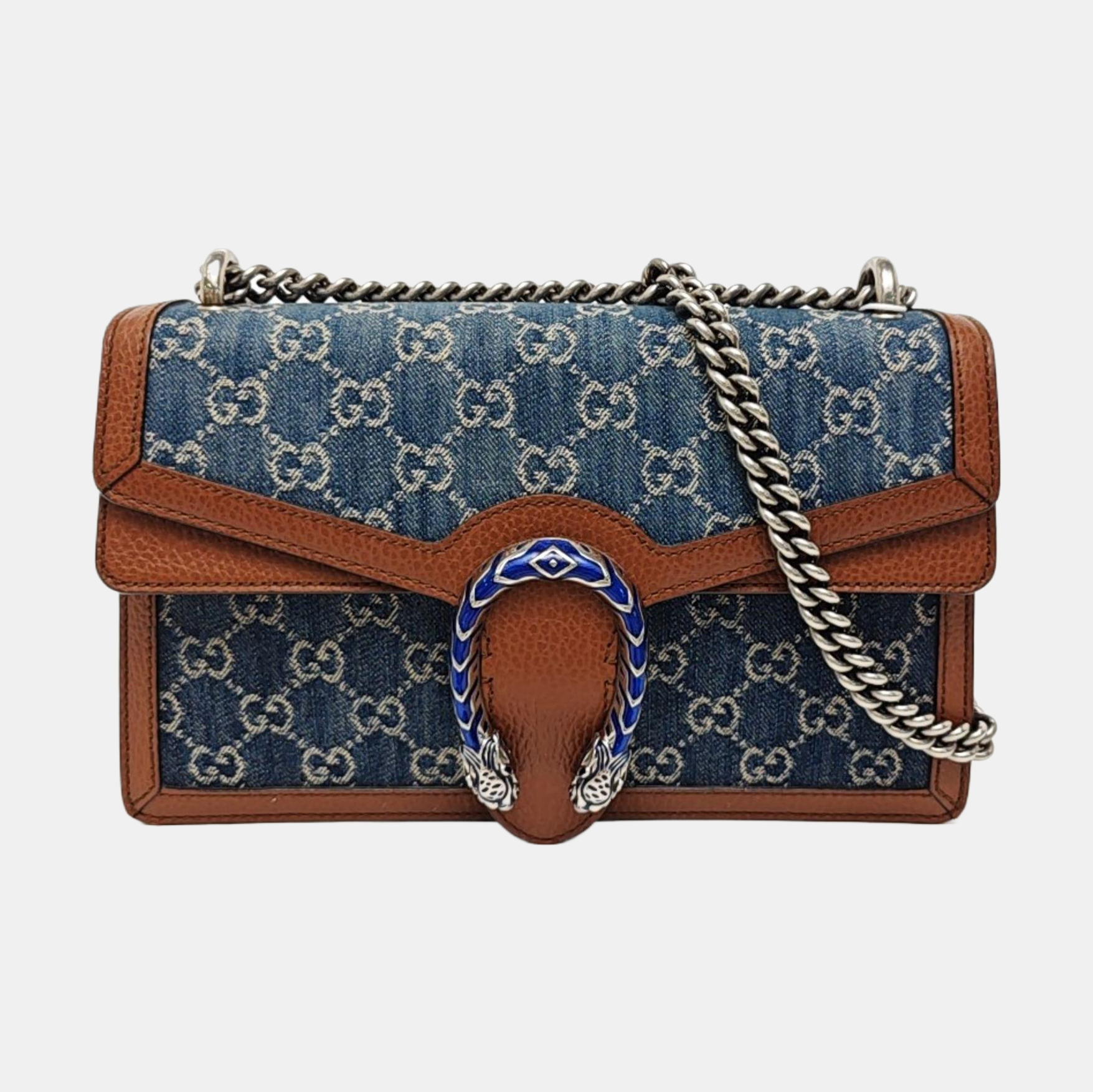 Dionysus Small Monogram Denim Blue