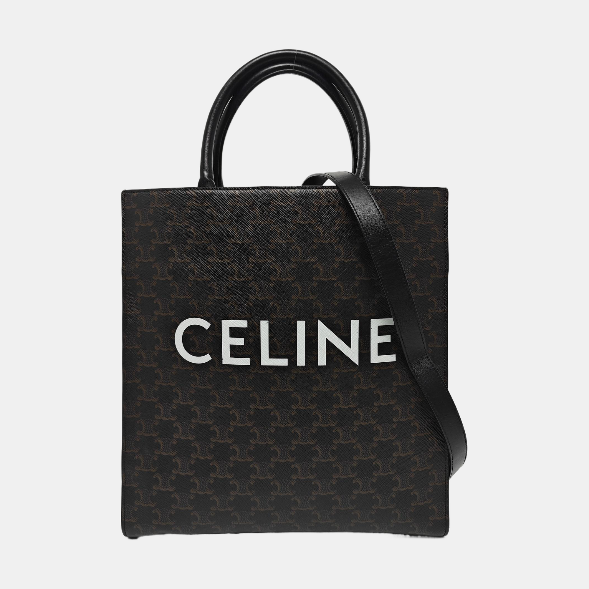 CABAS CELINE Small Coated Canvas Black