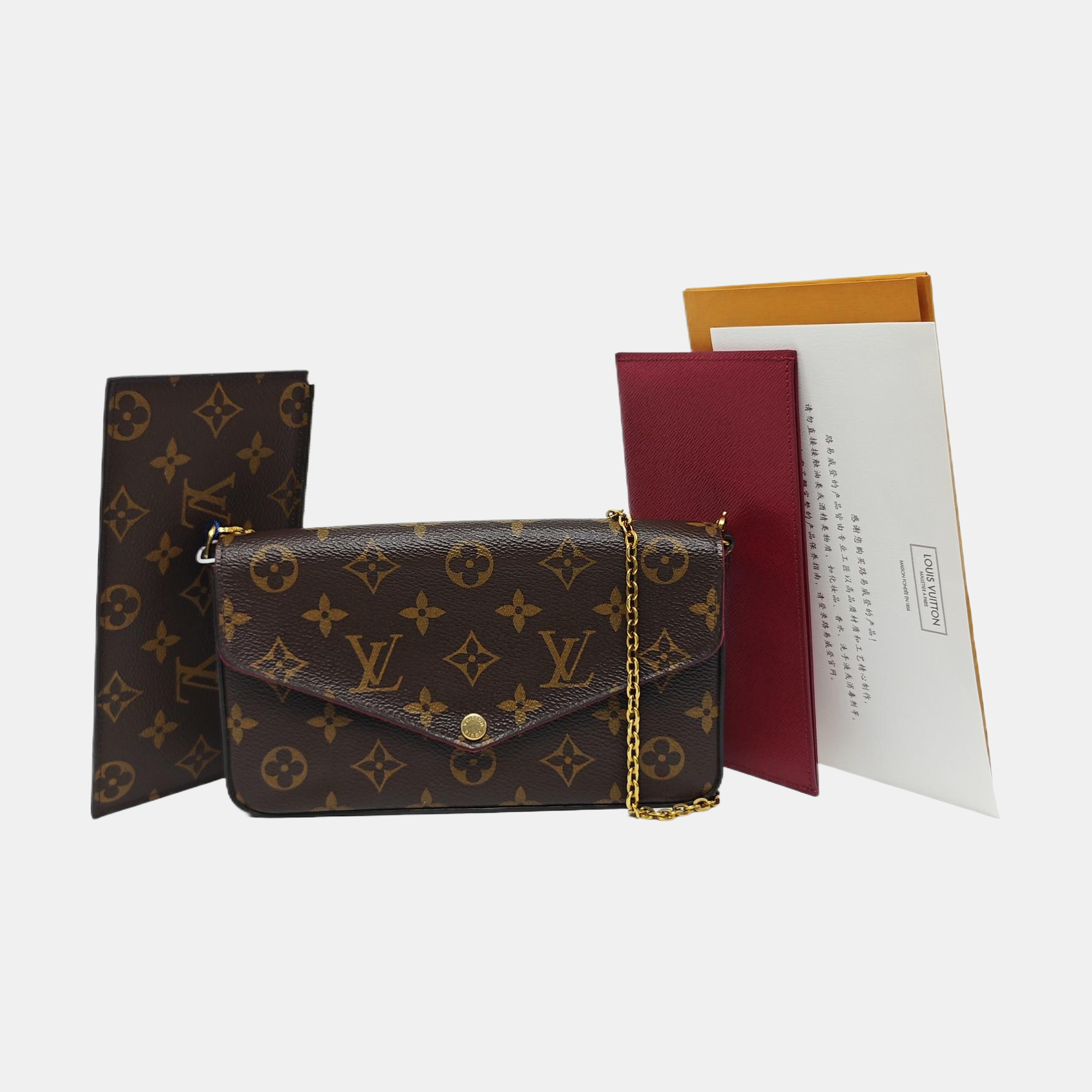 FÉLICIE Monogram Coated Canvas Brown