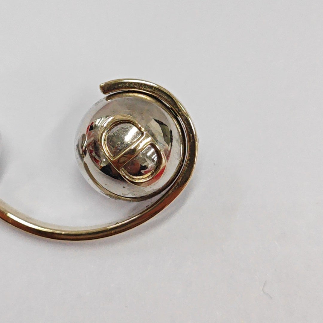 Dior Tribales Metal Silver Stud Earrings