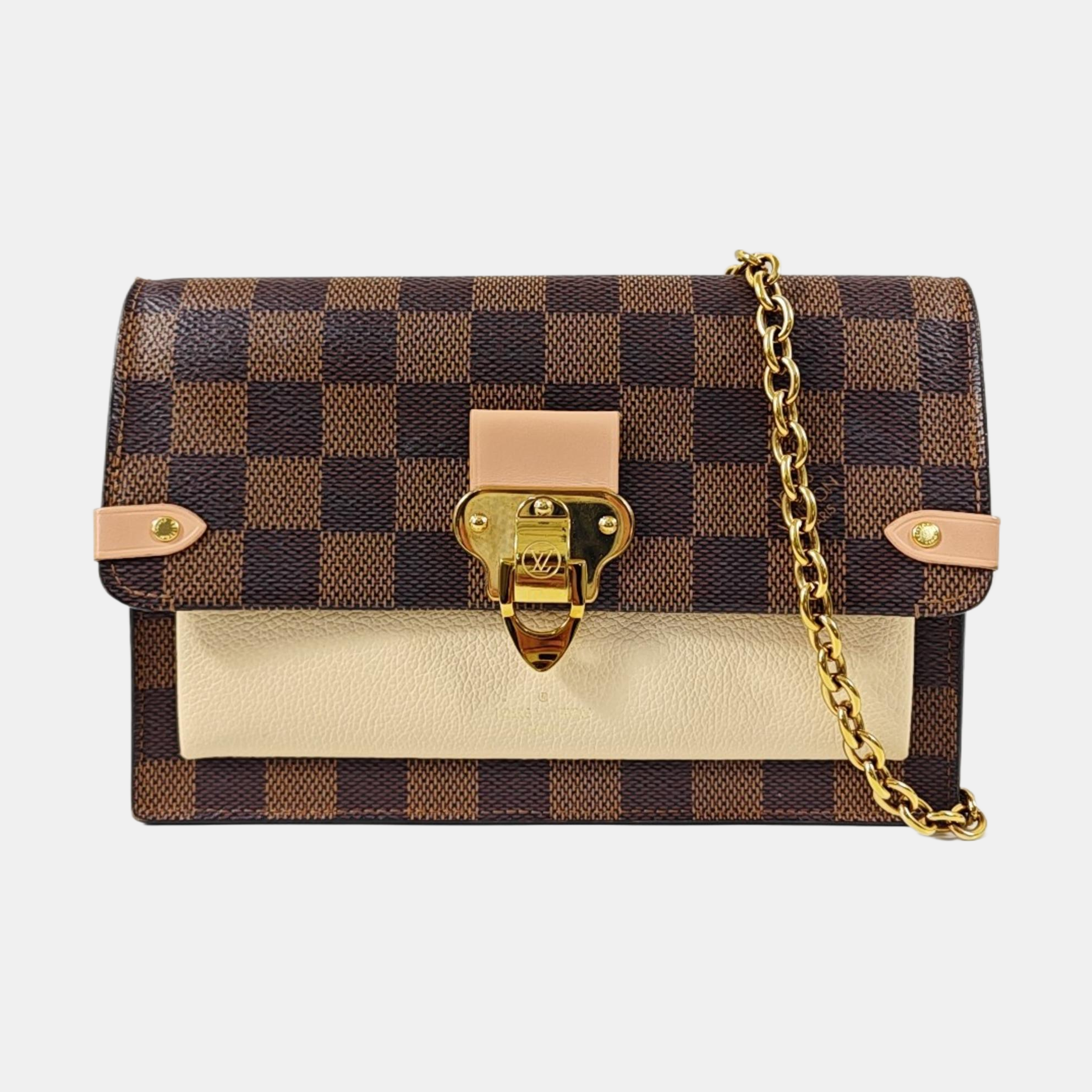 VAVIN Damier Ebene Coated Canvas Brown