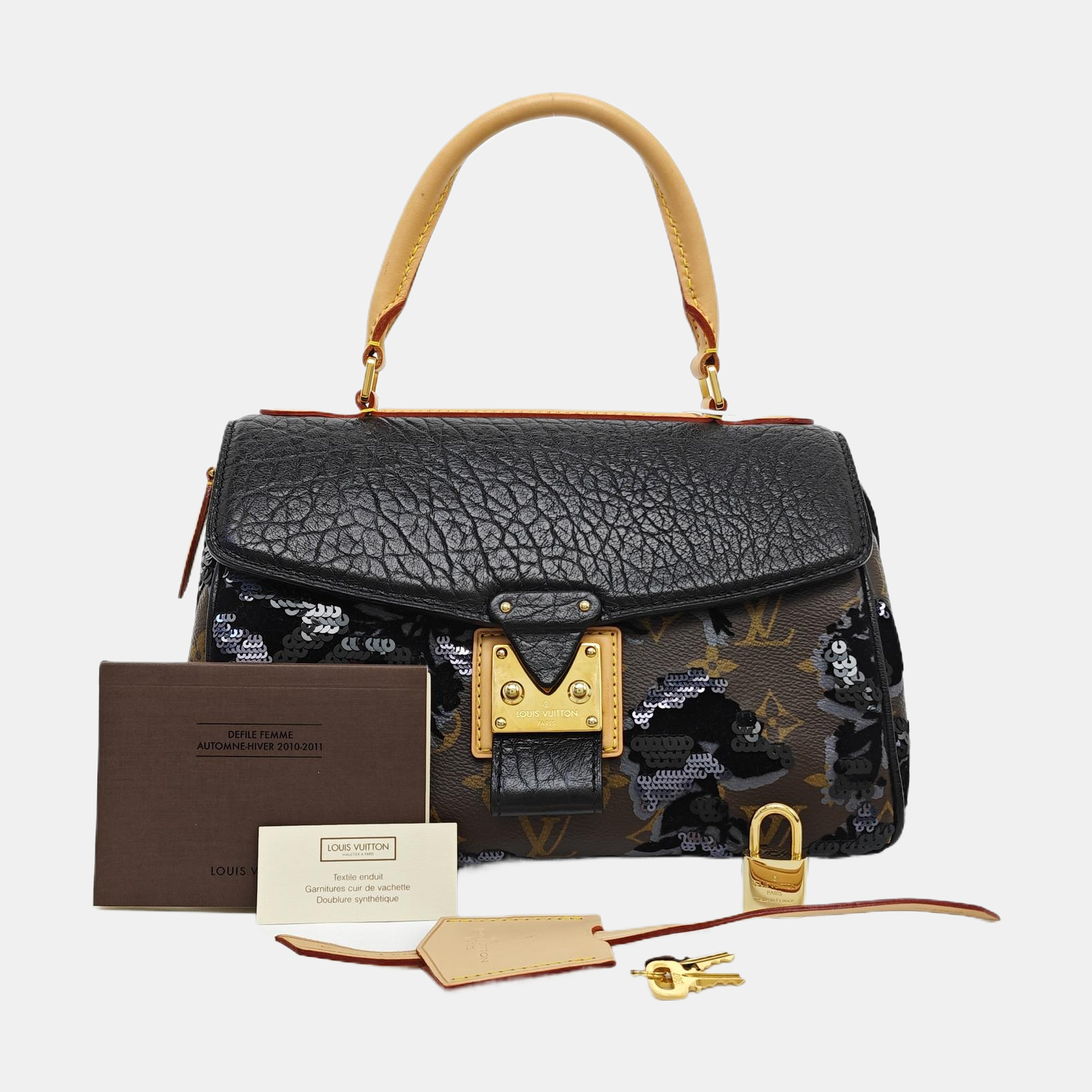 FLEUR DE JAIS Monogram Coated Canvas Brown