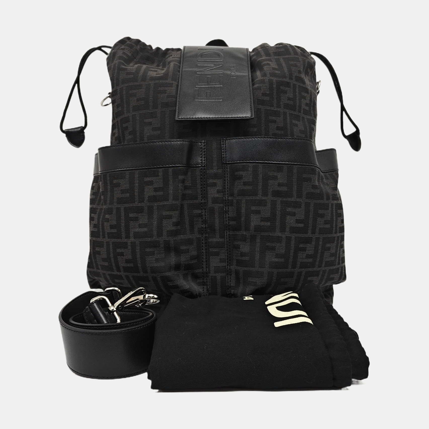 FENDI Strike Medium Canvas Black