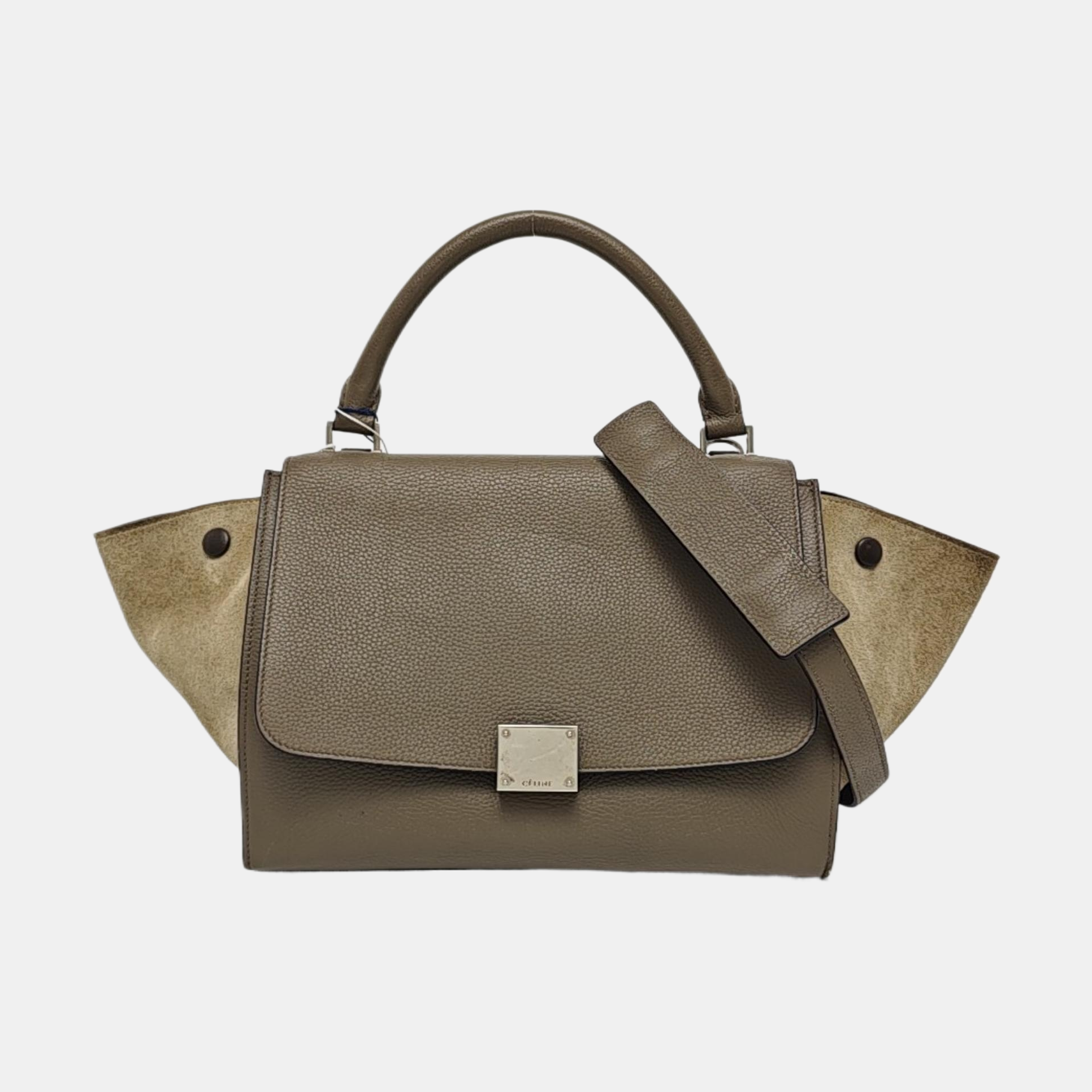 TRAPEZE Small Calfskin Gray