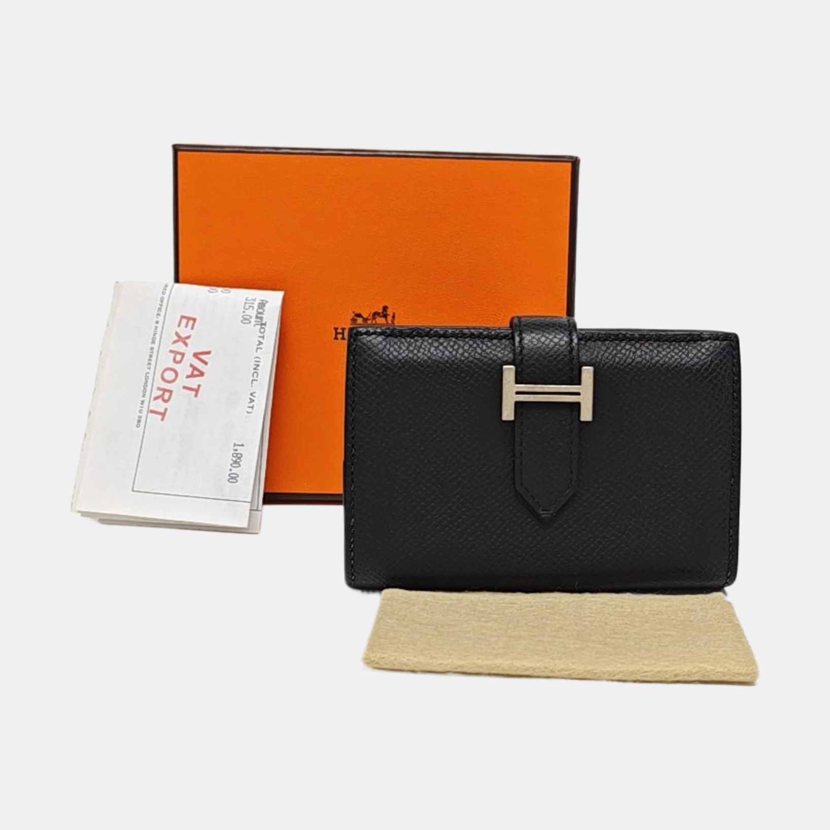 Bearn Mini Epsom Black Card Holder