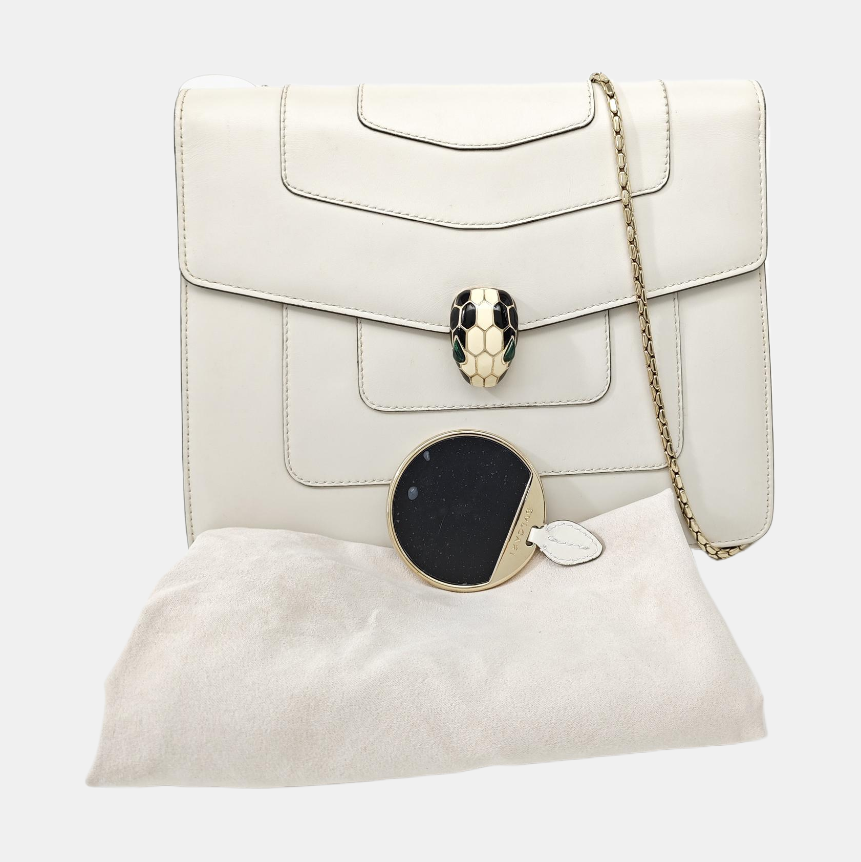SERPENTI FOREVER Medium Calfskin White