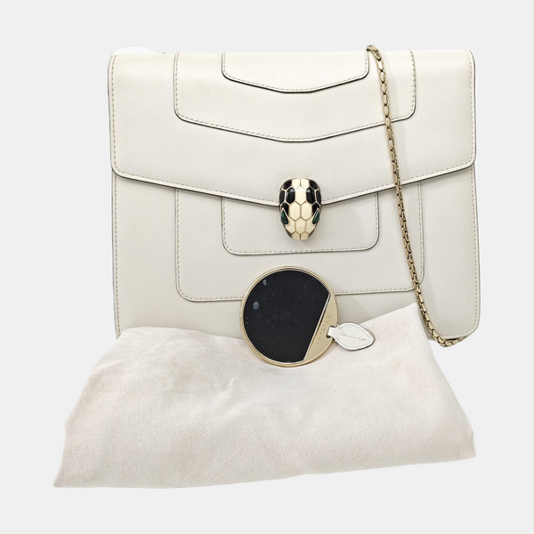 SERPENTI FOREVER Medium Calfskin White
