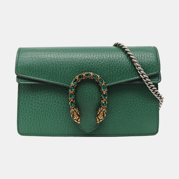 Dionysus Super Mini Calfskin Green