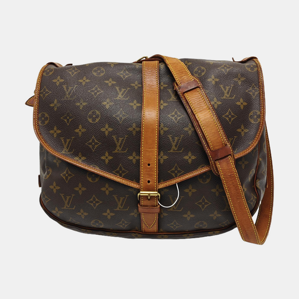 SAUMUR 35 Monogram Coated Canvas Brown