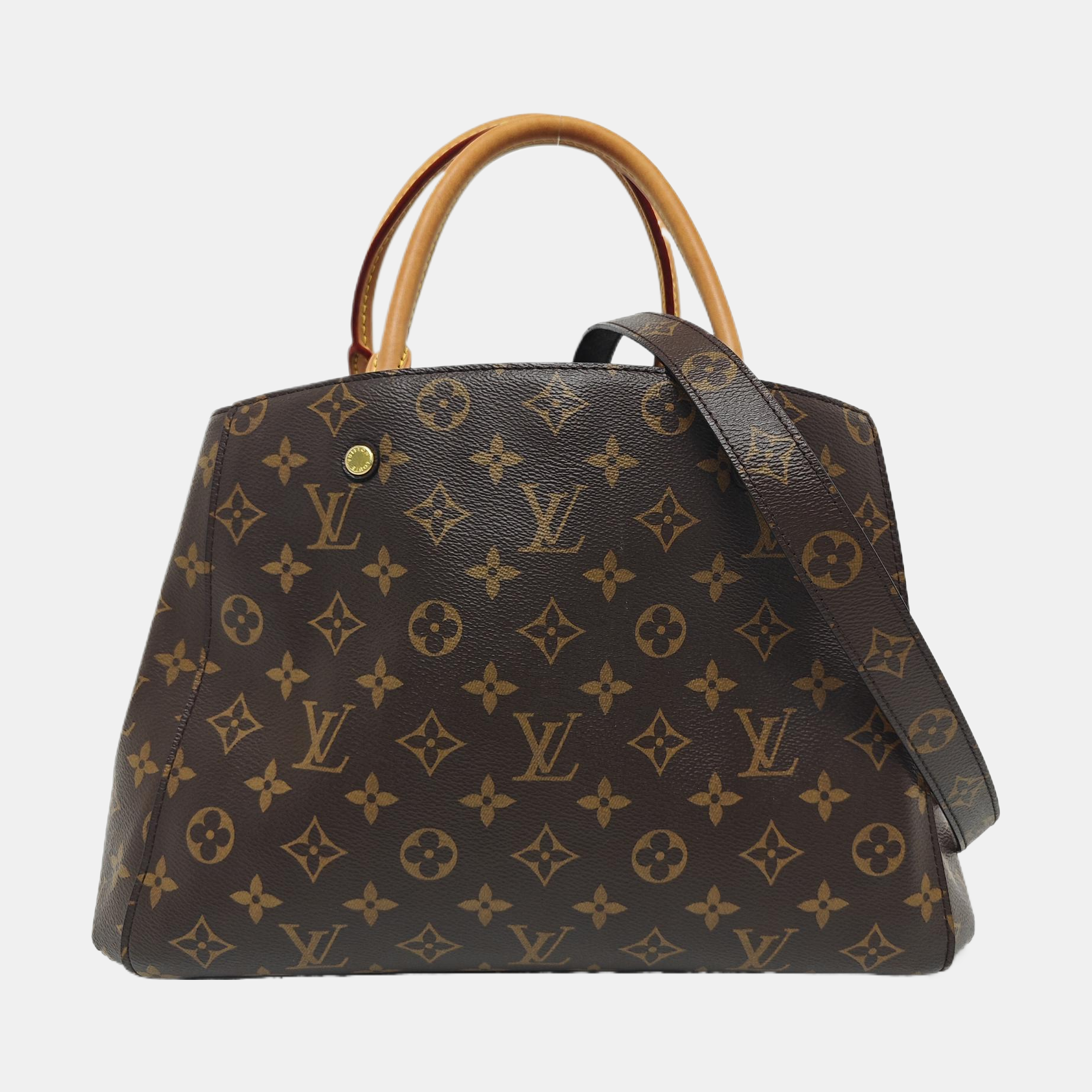 MONTAIGNE Monogram Coated Canvas Brown