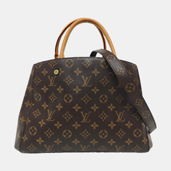 MONTAIGNE Monogram Coated Canvas Brown