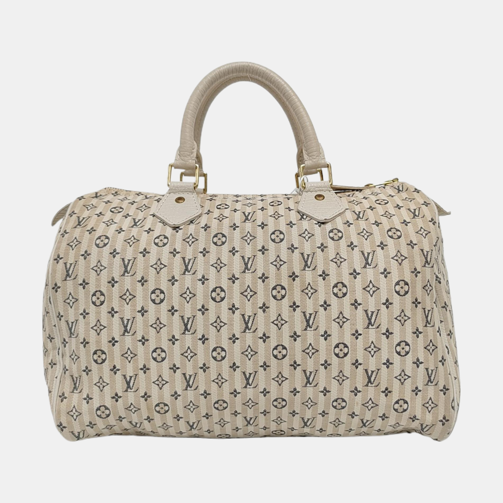 Authenticated pre-owned  SPEEDY 30 Monogram Canvas White - Top Handle Bag at Looply