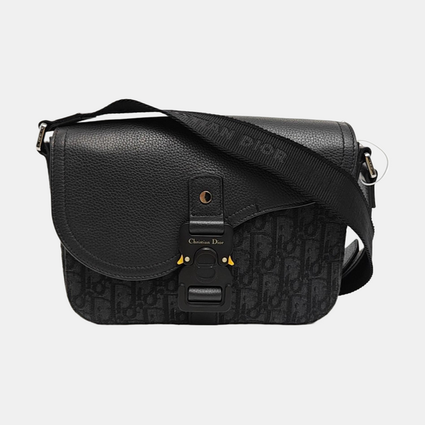 Saddle Small Oblique Canvas Black
