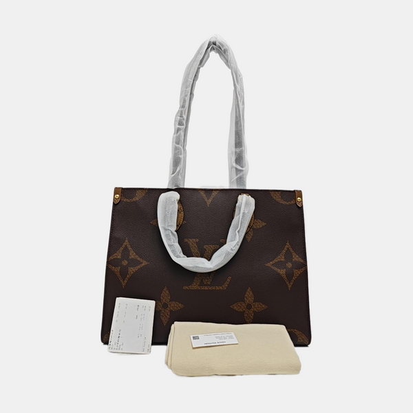 ONTHEGO MM Monogram Coated Canvas Brown
