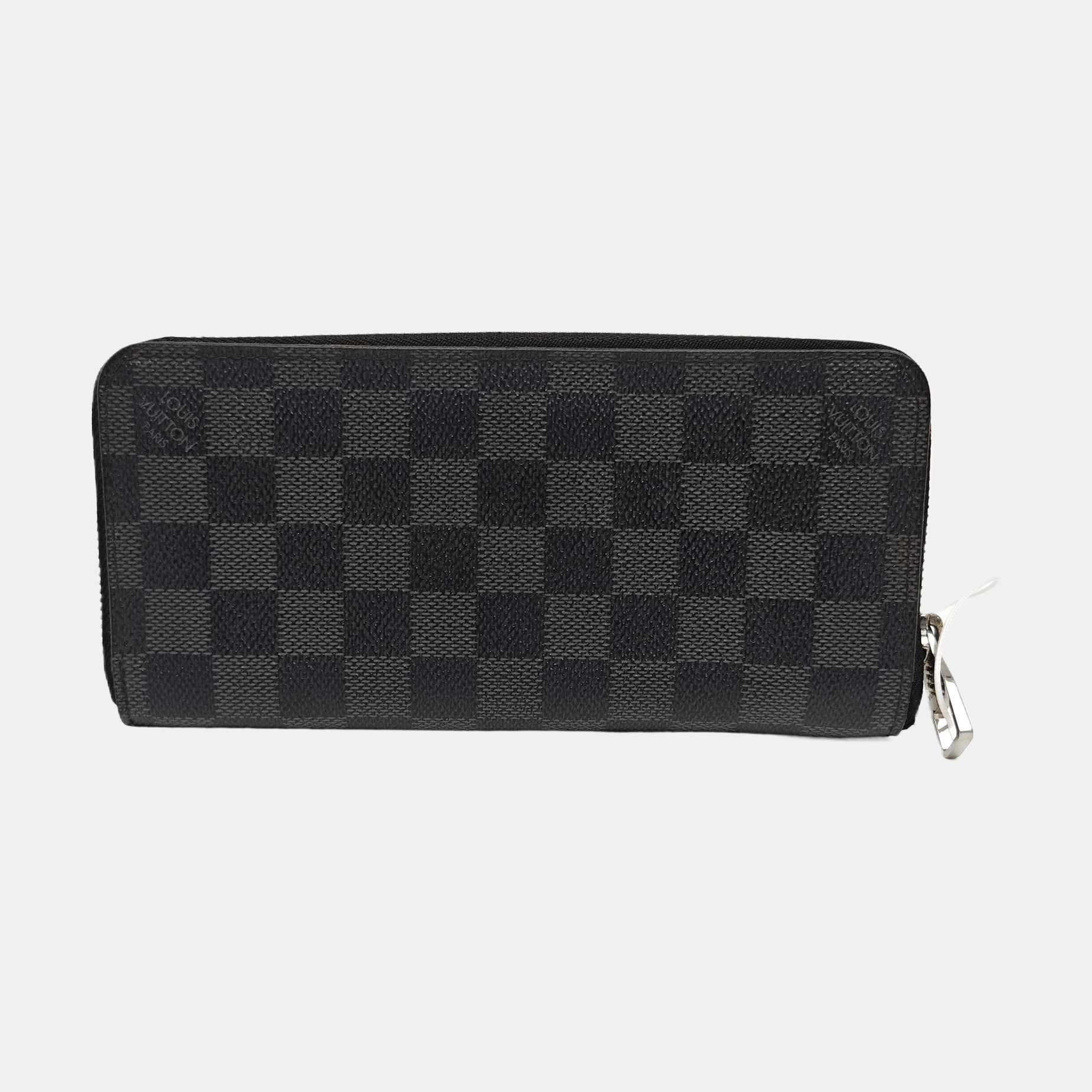 ZIPPY Damier Graphite Coated Canvas Gray Wallet