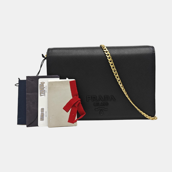 Calfskin Shoulder Bag Black