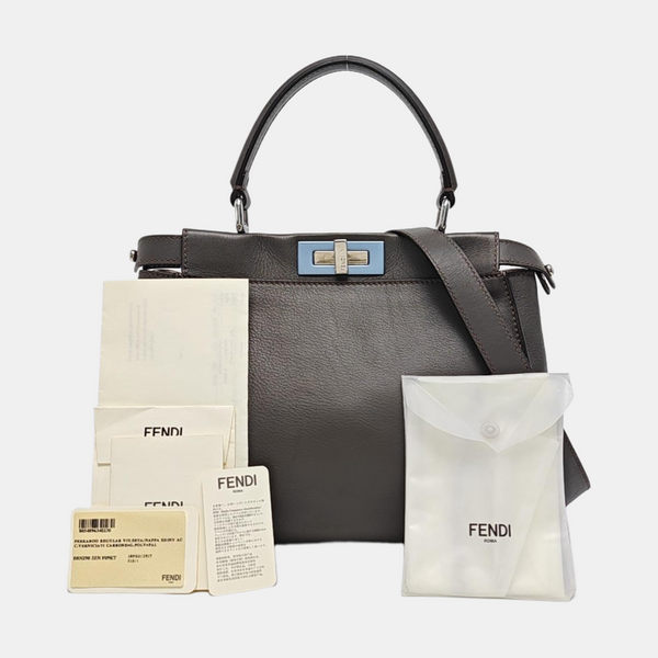 Authenticated pre-owned  Peekaboo Calfskin Gray - Shoulder Bag at Looply