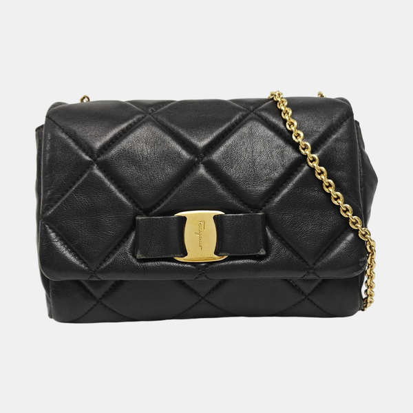 Vara Quilted Calfskin Black