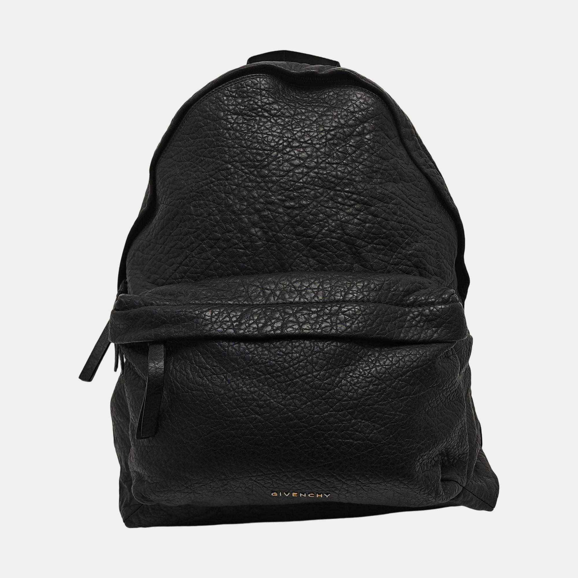 Leather Backpack Black