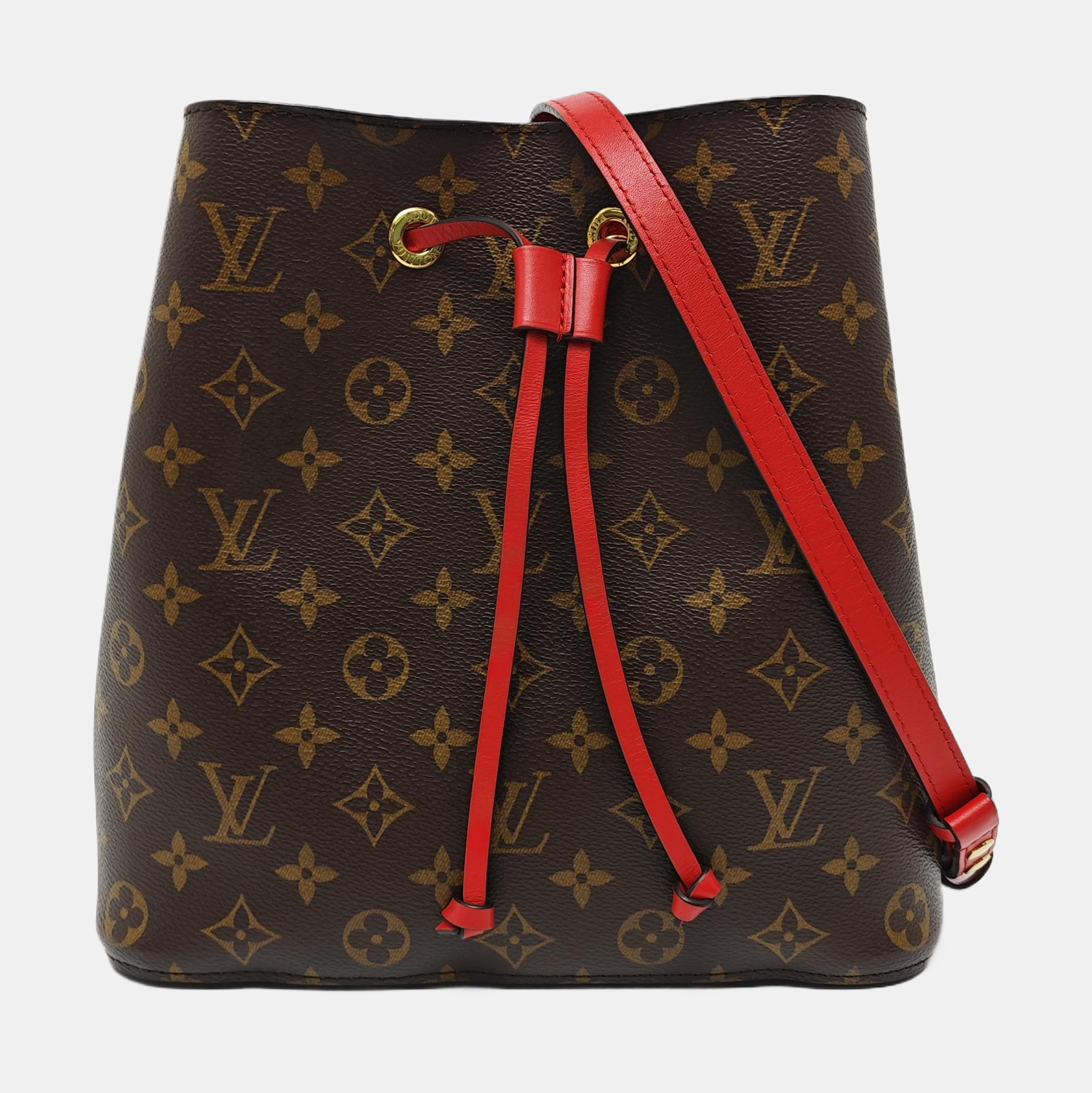 Authenticated pre-owned  NÉONOÉ MM Monogram Coated Canvas Brown - Bucket Bag at Looply