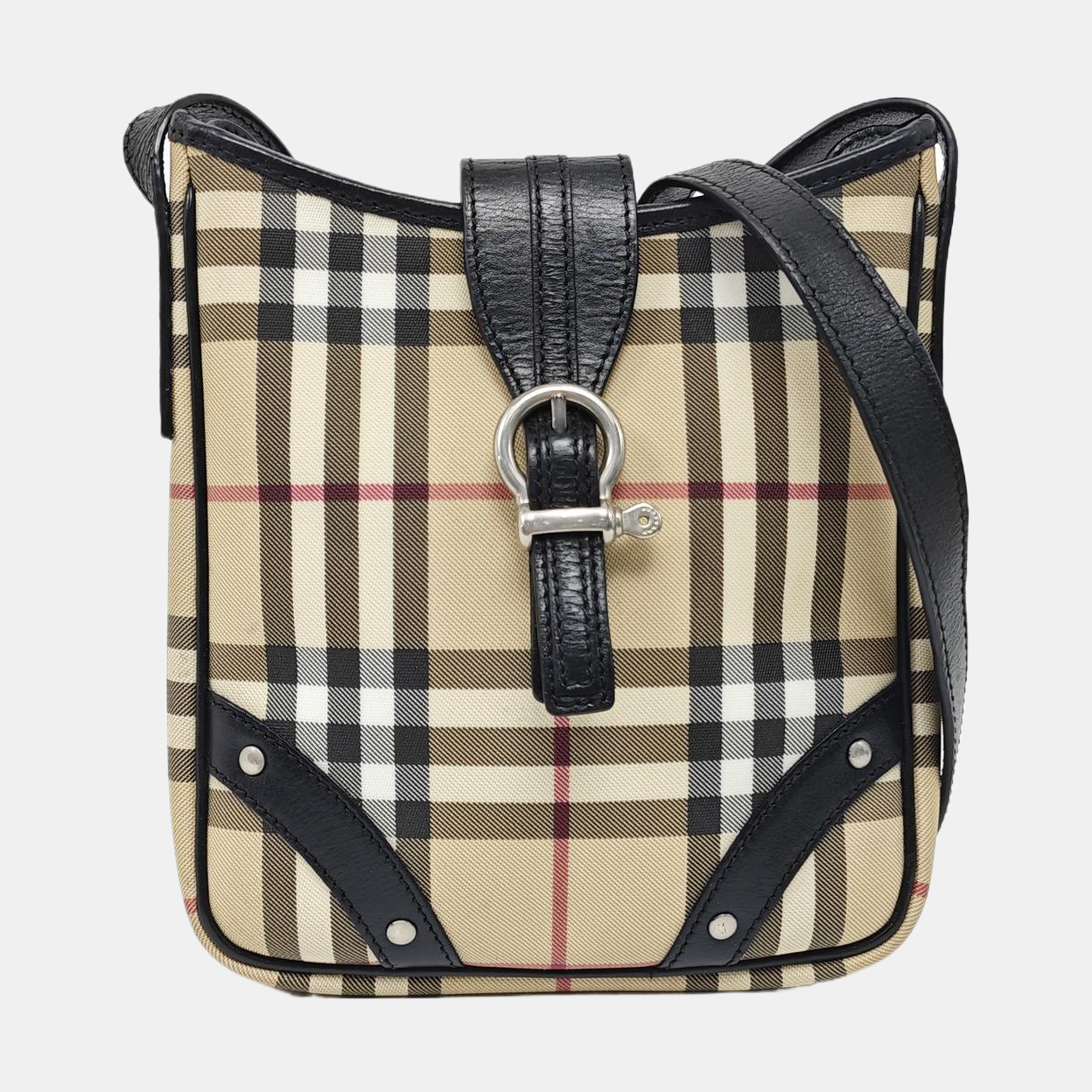 Coated Canvas Shoulder Bag Beige