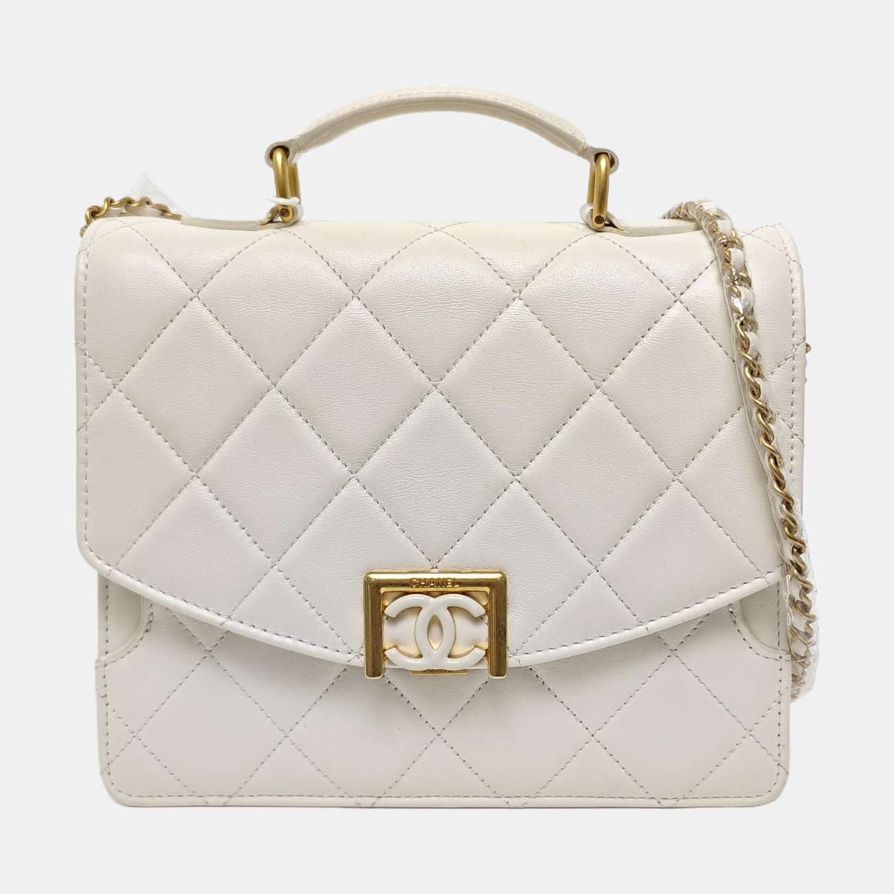 Quilted Calfskin White