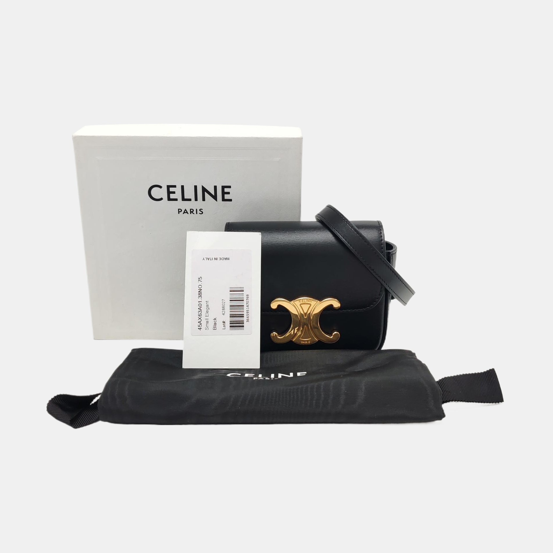 Authenticated pre-owned  TRIOMPHE Mini Calfskin Black - Shoulder Bag at Looply