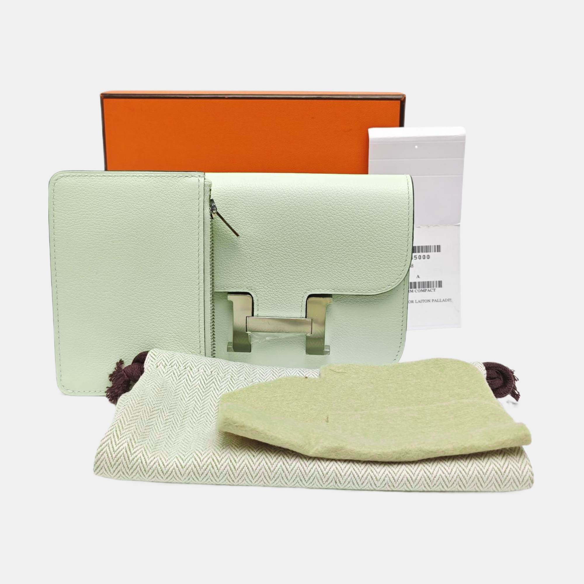 Constance Slim Evercolor Green Wallet