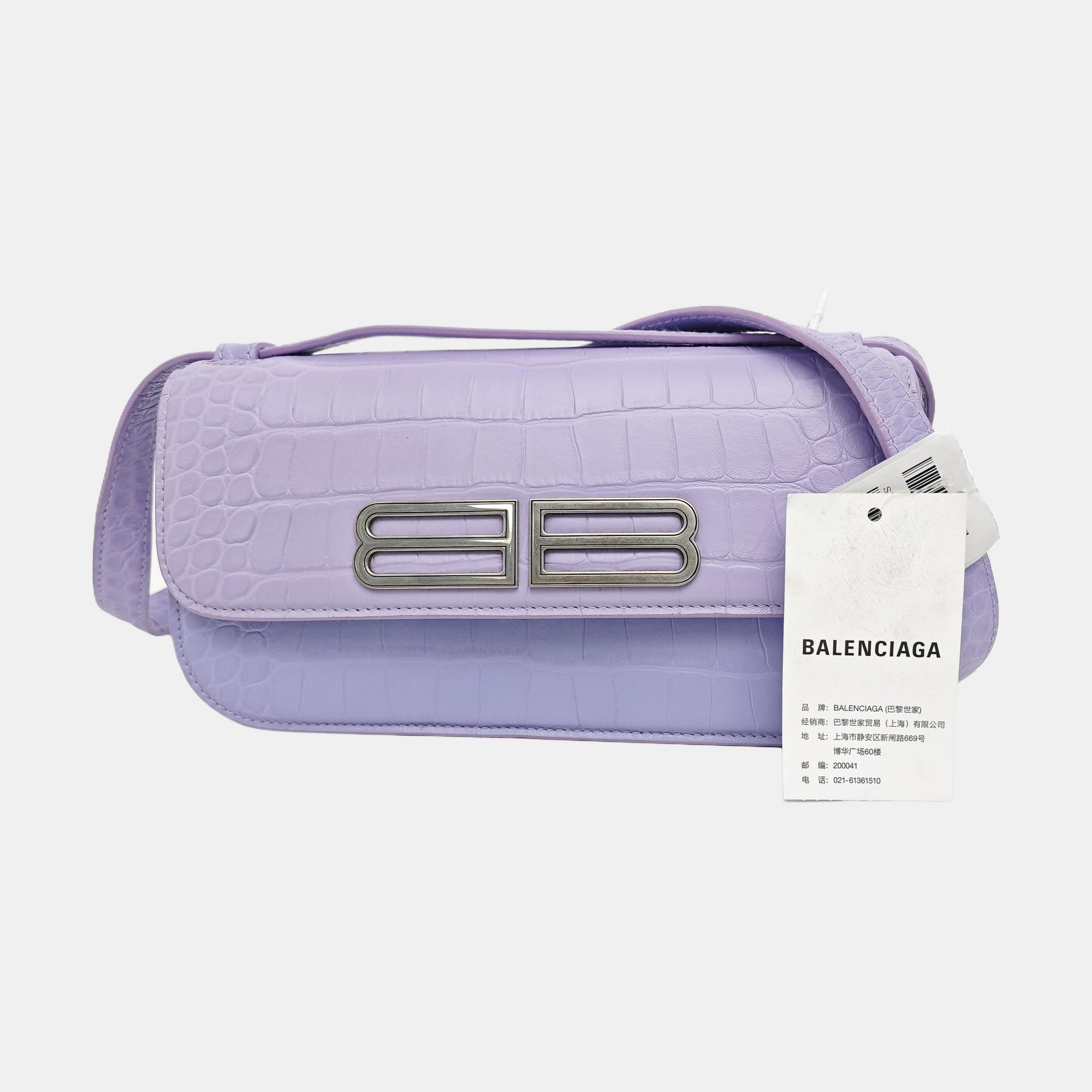 Calfskin Shoulder Bag Purple