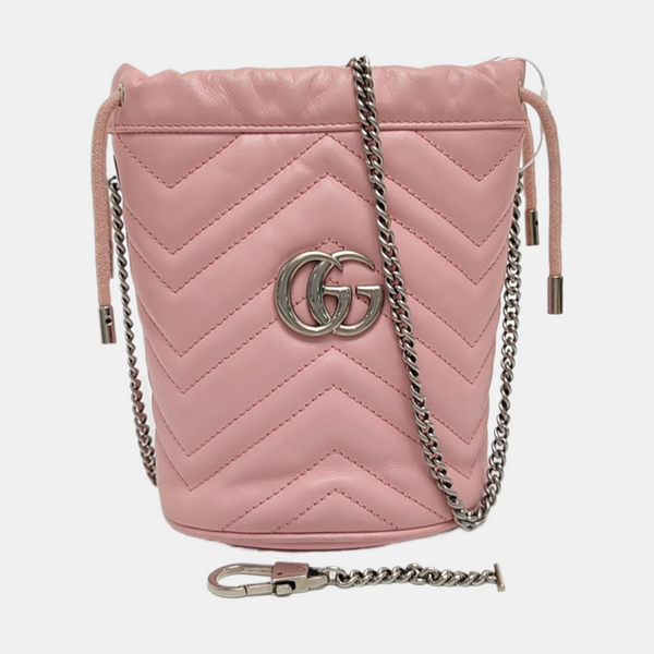 GG Marmont Mini Quilted Calfskin Pink