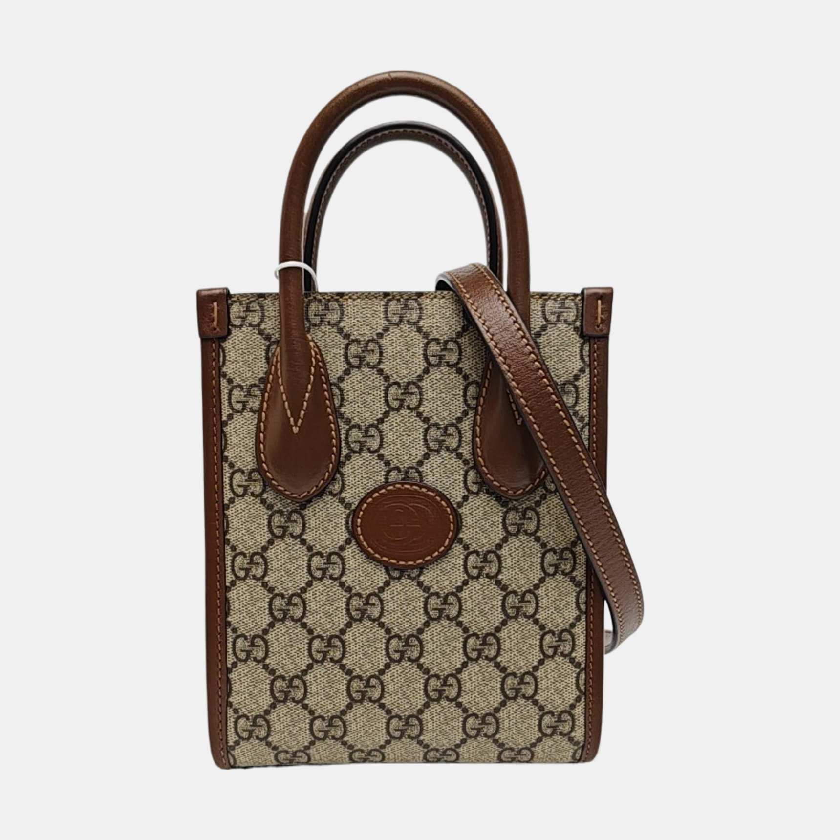 Retro Mini Monogram Coated Canvas Beige