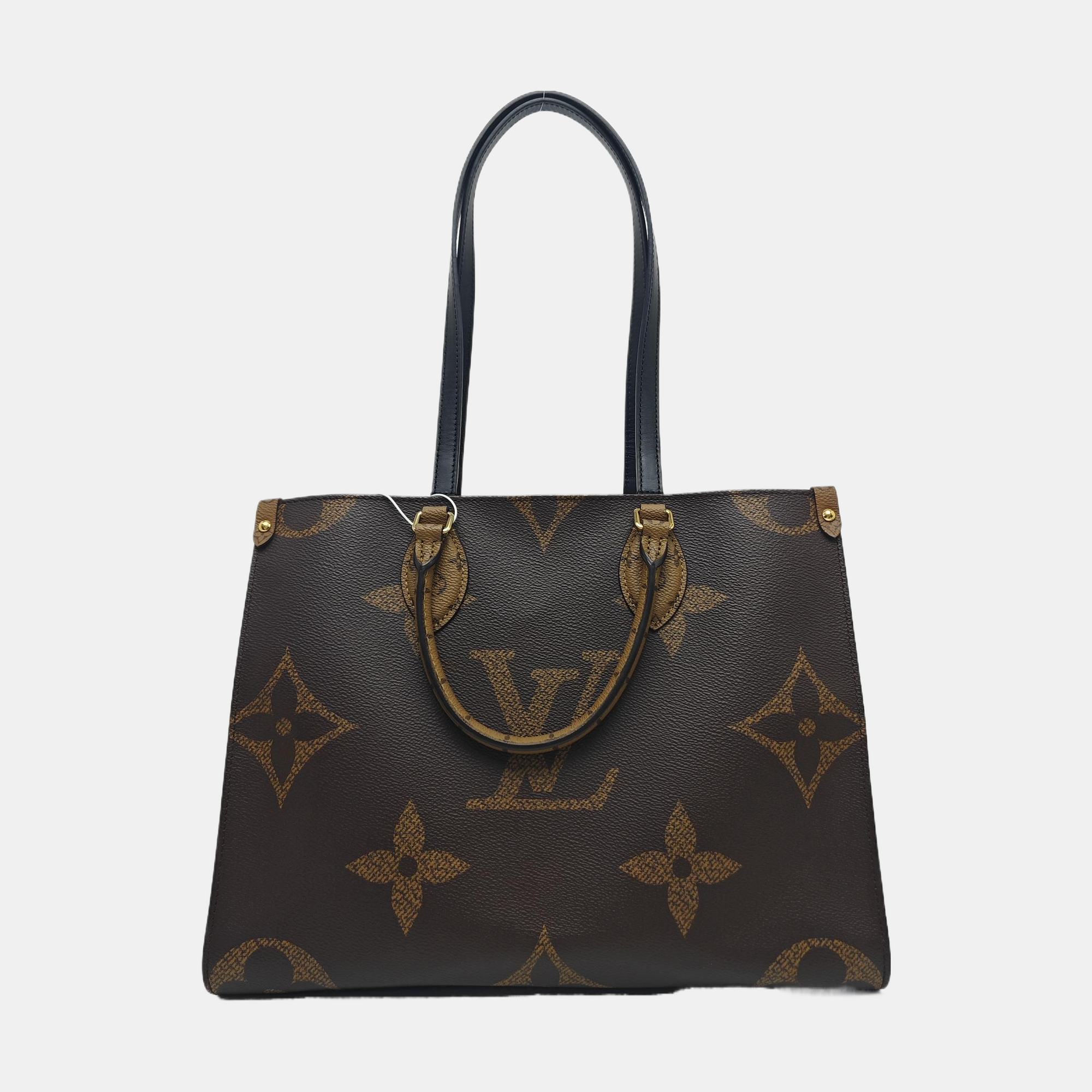 ONTHEGO MM Monogram Coated Canvas Brown