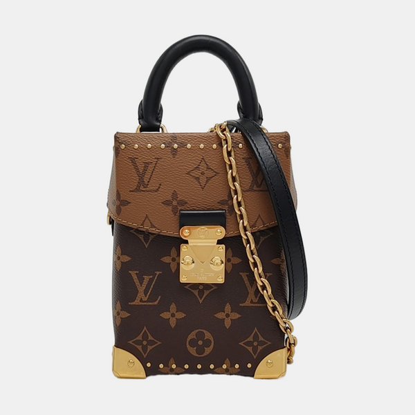 CAMERA BOX Monogram Coated Canvas Brown